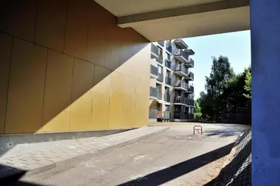 a large building with a building with a building istg istg at Kaminkelio apartment 44 in Vilnius