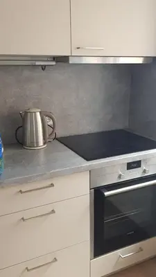 a kitchen with a tea kettle on the counter at Vacation in druskininkai in Druskininkai
