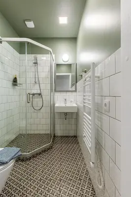 a bathroom with a shower and a sink at Art & Comfort Rooms in Kaunas