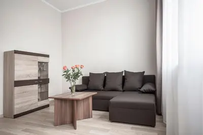 a living room with a couch and a table at Valeri Aprtment in Kaunas
