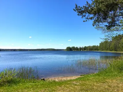 a view of a large body of water at Inkilas in Sidabrinės