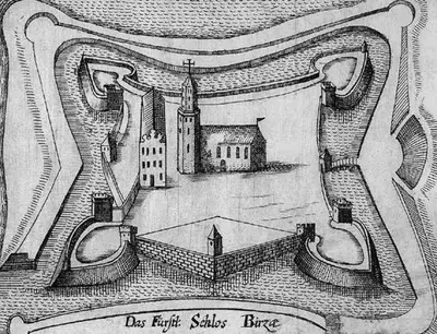 a drawing of a picture of a castle at Nakvynė apgyvendinimo paslaugos DAIVOS NAKVYNĖS NAMAI in Biržai