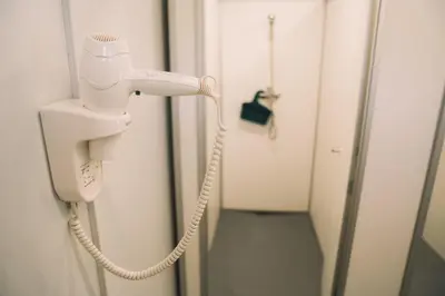 a white phone in a hospital room at Natur Camp Birštonas in Birštonas