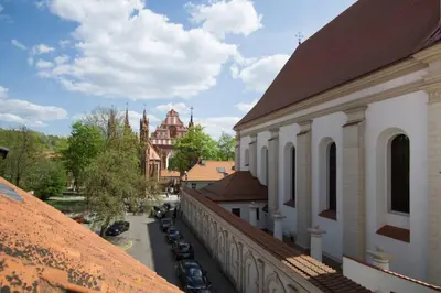 a view from the roof of a building at PRIVATE FREE SAUNA & 4 bedrooms Old Town Rooftop Apartment in Vilnius