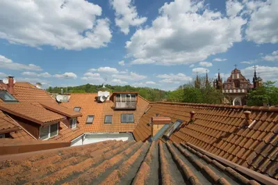 a view from the roof of a building at PRIVATE FREE SAUNA & 4 bedrooms Old Town Rooftop Apartment in Vilnius