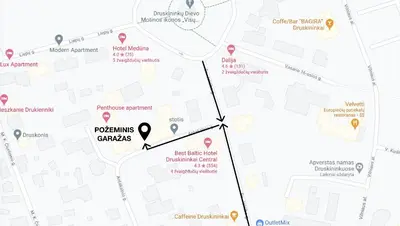 a map of the prescott campus at Liepų Apartments in Druskininkai