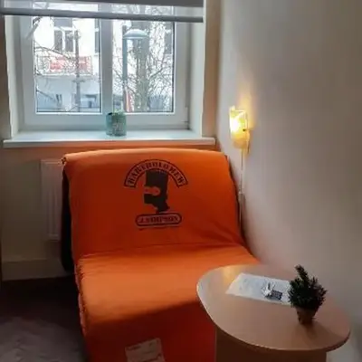 Small room with a private external bathroom