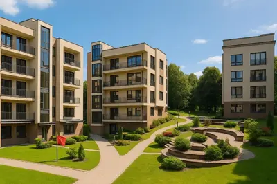 an image of an apartment complex at Nelli apartamentai in Druskininkai