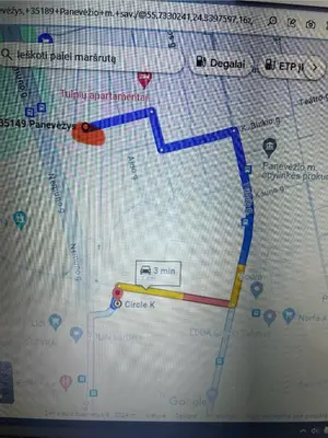 a computer screen with a map on it at Nemuno apartamentai in Panevėžys