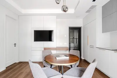 a dining room with a table and chairs at Luxurious Apartment in Vilnius Old Town by Reside Baltic in Vilnius