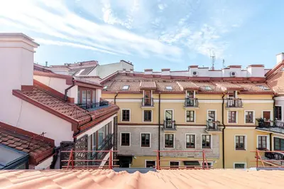 a view of a group of buildings at Luxury Gaono in Old Town in Vilnius