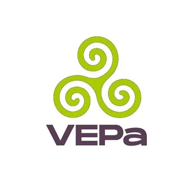 a green and black logo with the word vega at VEPA in Vepriai