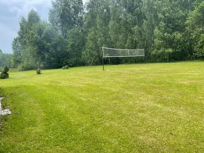 a goal in the middle of a grass field at Sodyba Anykščių raj. in Anykščiai