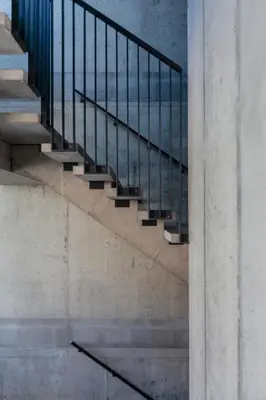 a set of stairs in a building with at Vilnius Old Town Renessainse Studio 3 in Vilnius