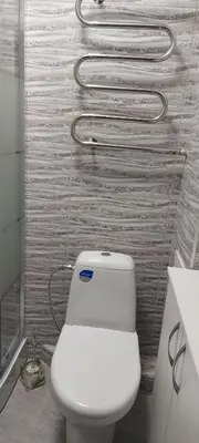 a white toilet in a bathroom with pipes on the wall at Pas Olia 2 in Zarasai